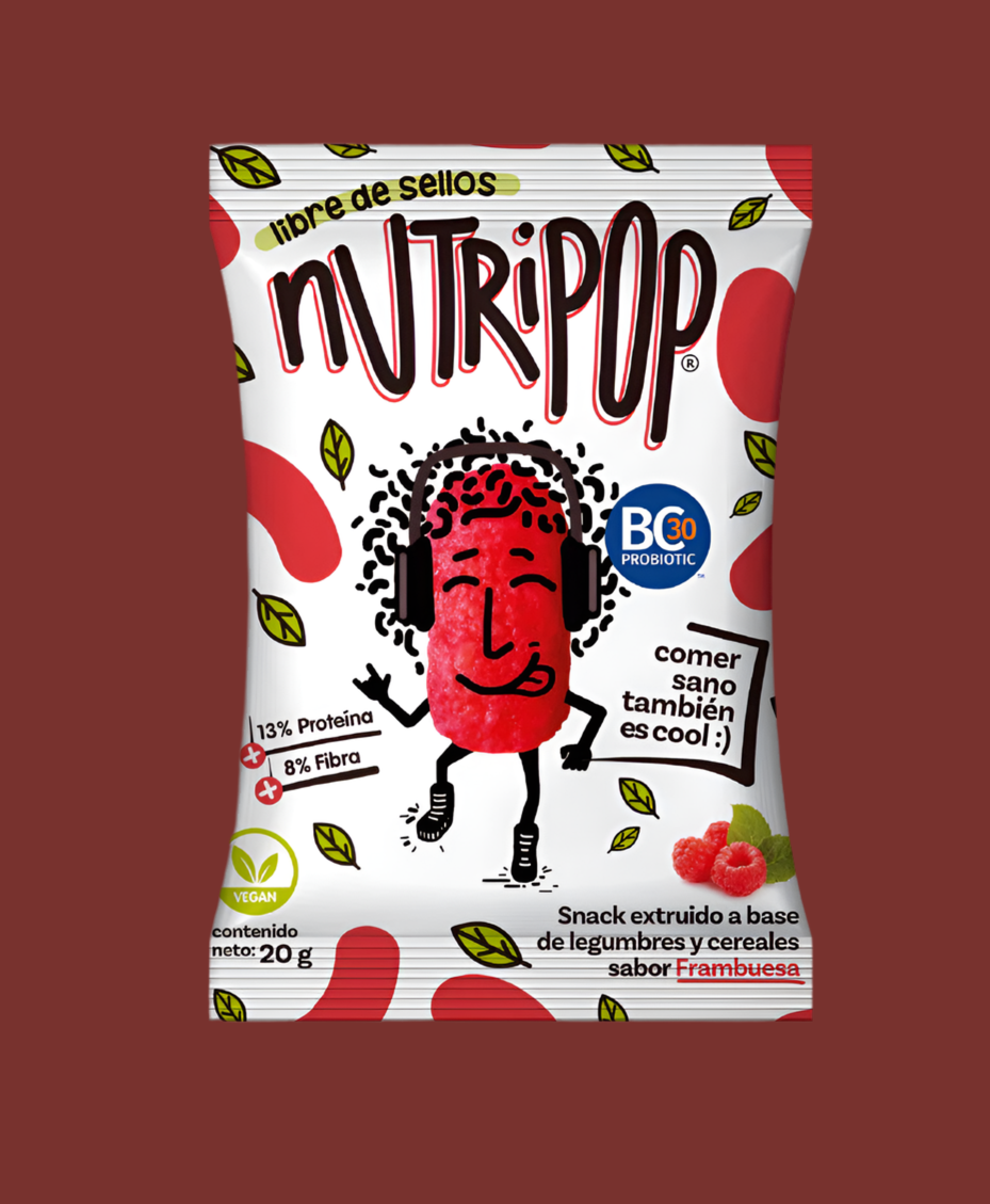 Suflé Frambuesa Nutripop - 20 gr