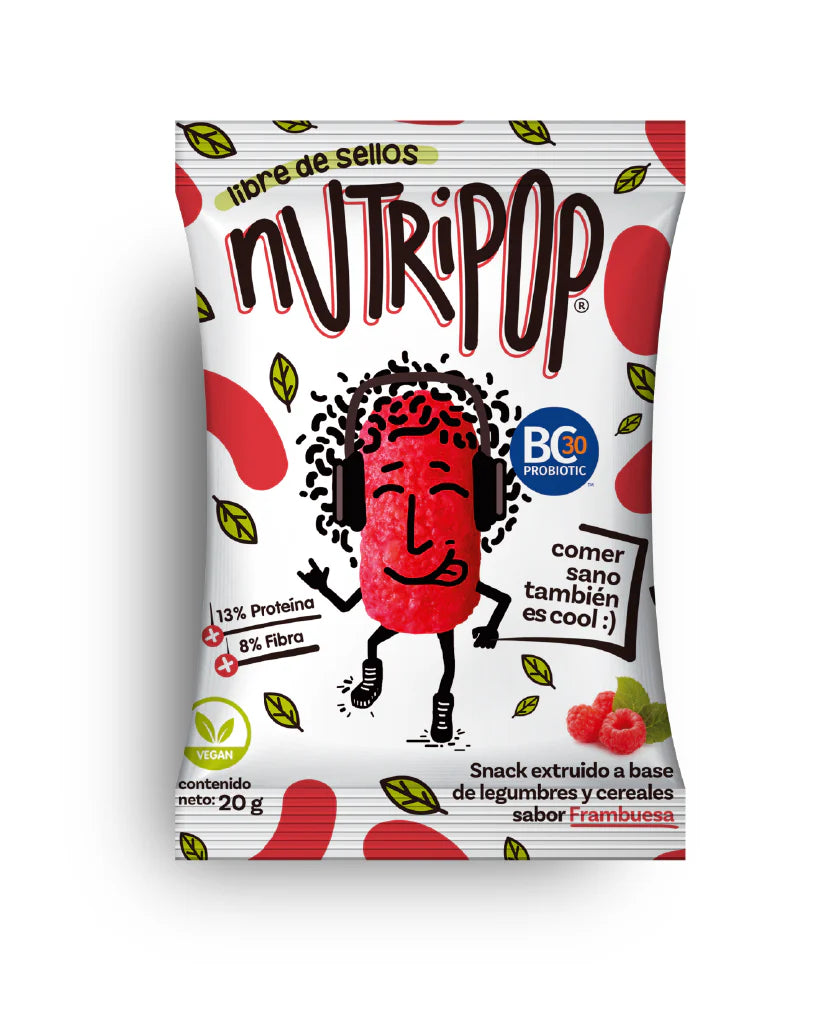 Suflé Frambuesa Nutripop - 20 gr