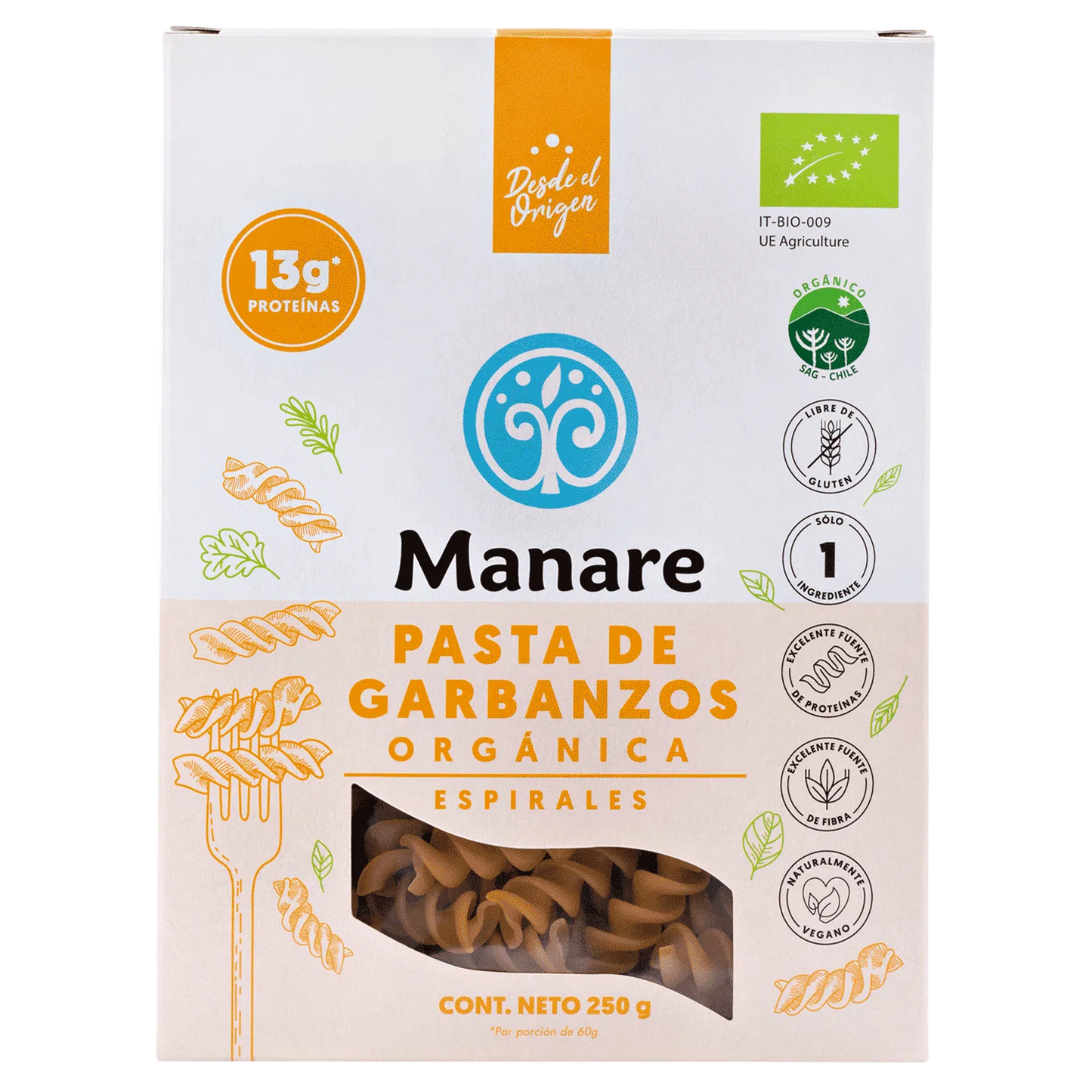 Pasta de Garbanzos Manare - 250 gr