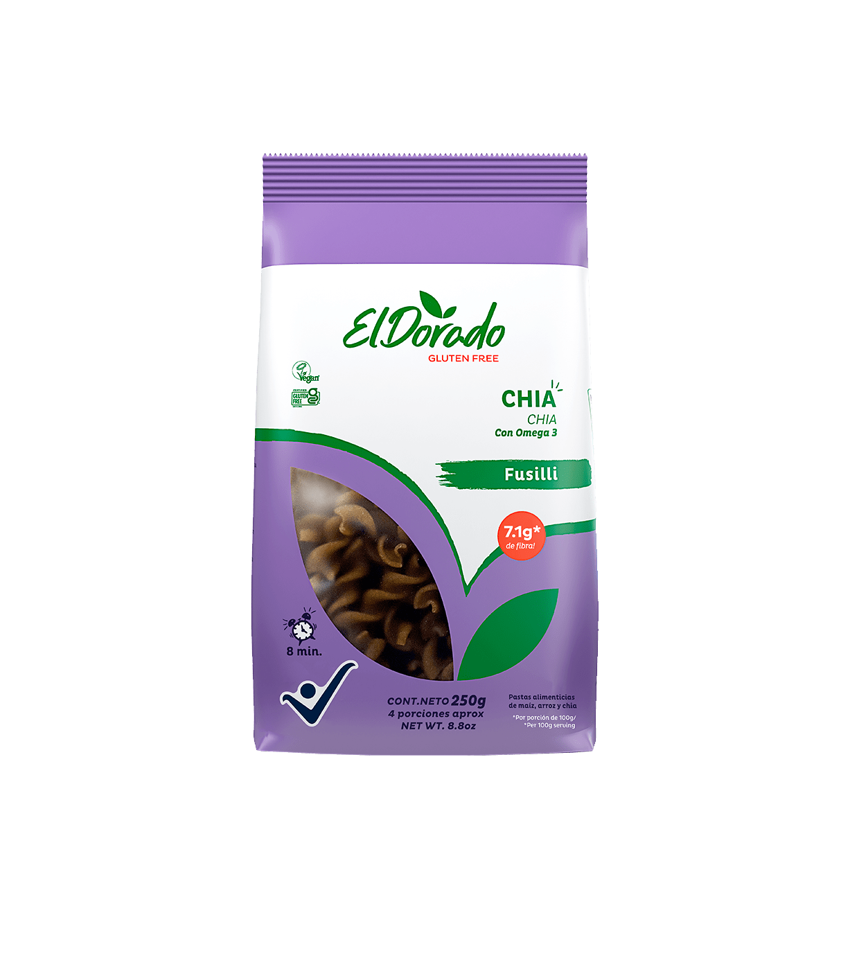 Fusilli Chía El Dorado - 250 gr