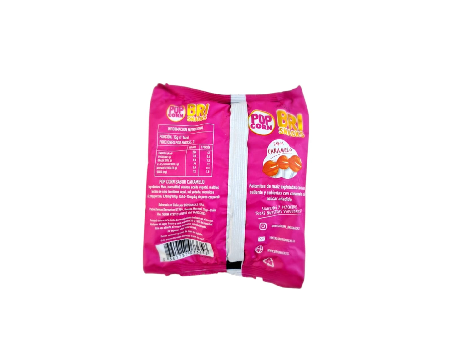 Pop Corn Caramelo Sin Azúcar Bri Snacks - 55 gr