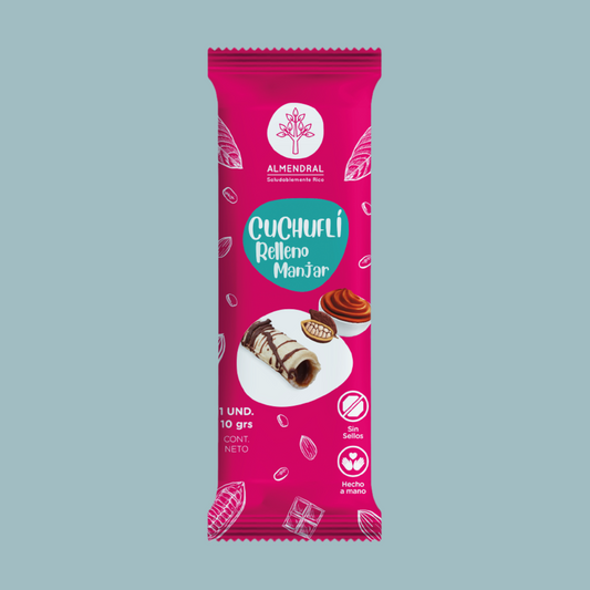 Cuchuflí Relleno con Manjar Sin Azúcar El Almendral - 1 und