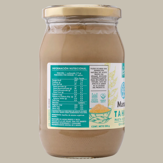 Tahini  Pasta de Sésamo Orgánico Manare - 330 gr