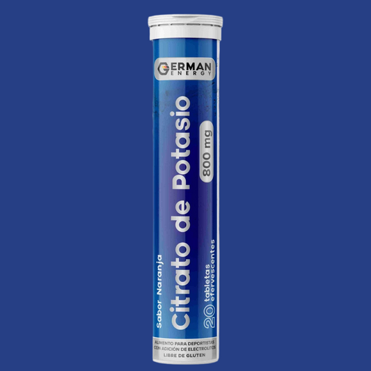 Citrato de Potasio Sabor a Naranja German Energy - 20 tabletas efervescentes
