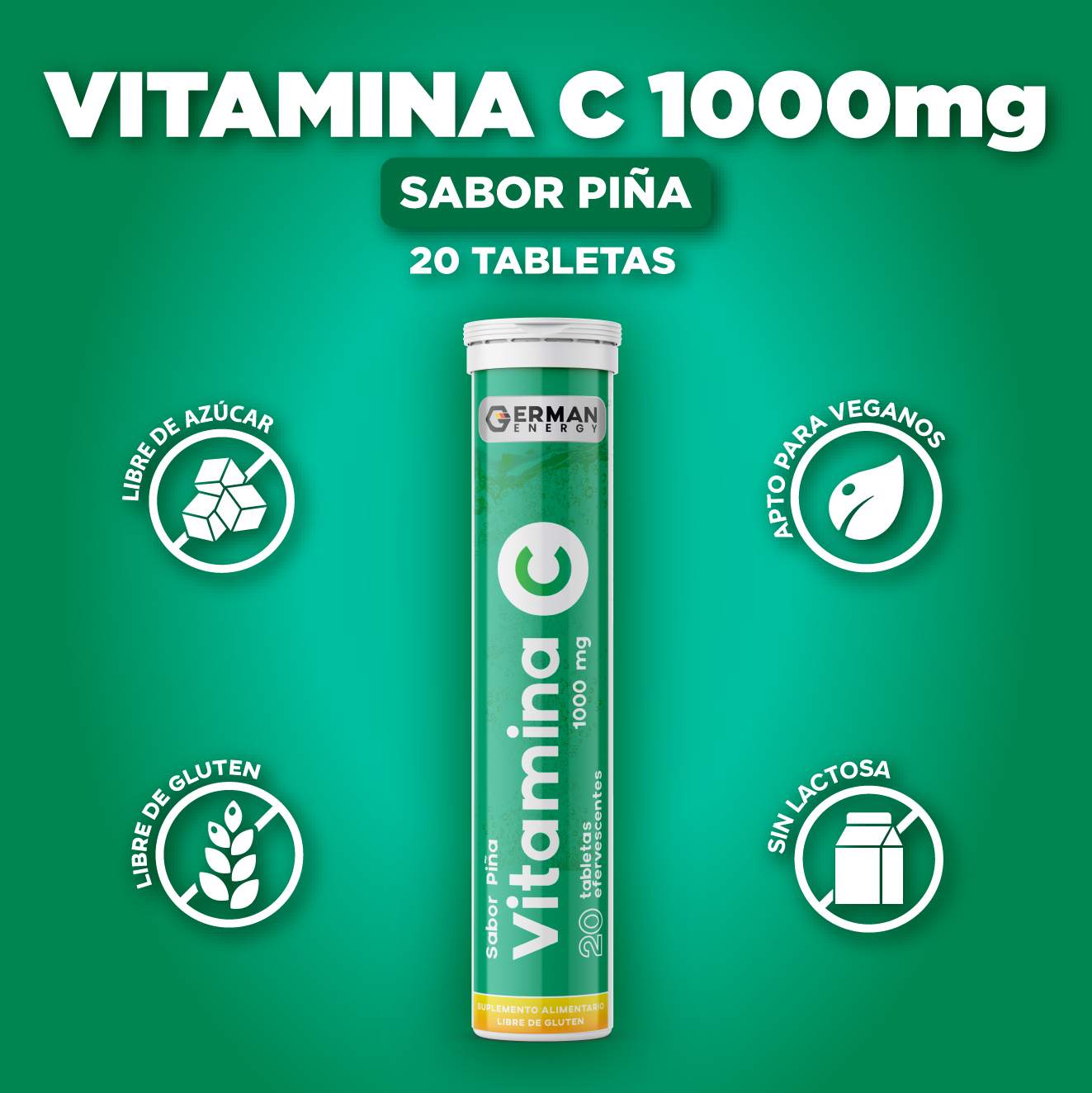 VItamina C  Sabor a Piña German Energy - 82 gr