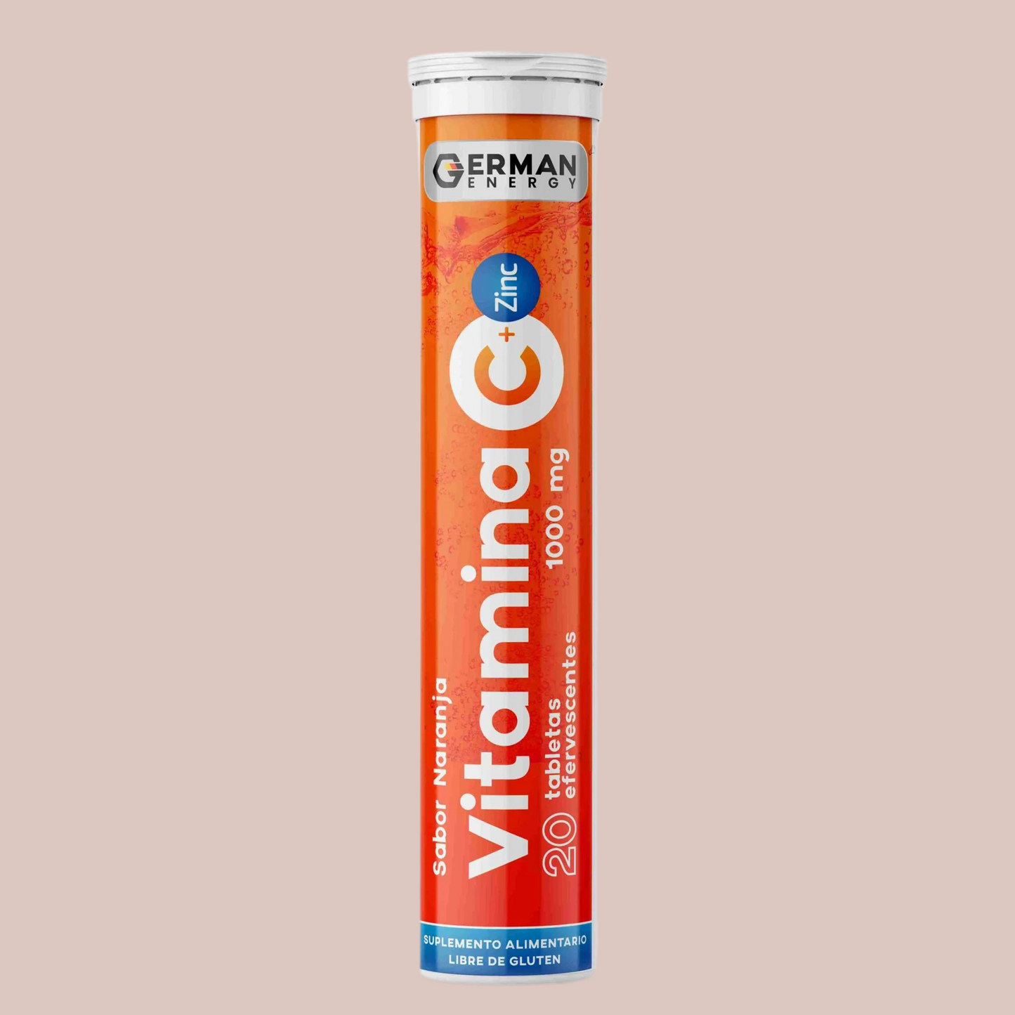 VItamina C + Zinc Sabor Naranja German Energy - 20 tabletas efervescente