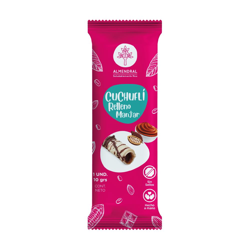 Cuchuflí Relleno con Manjar Sin Azúcar El Almendral - 1 und