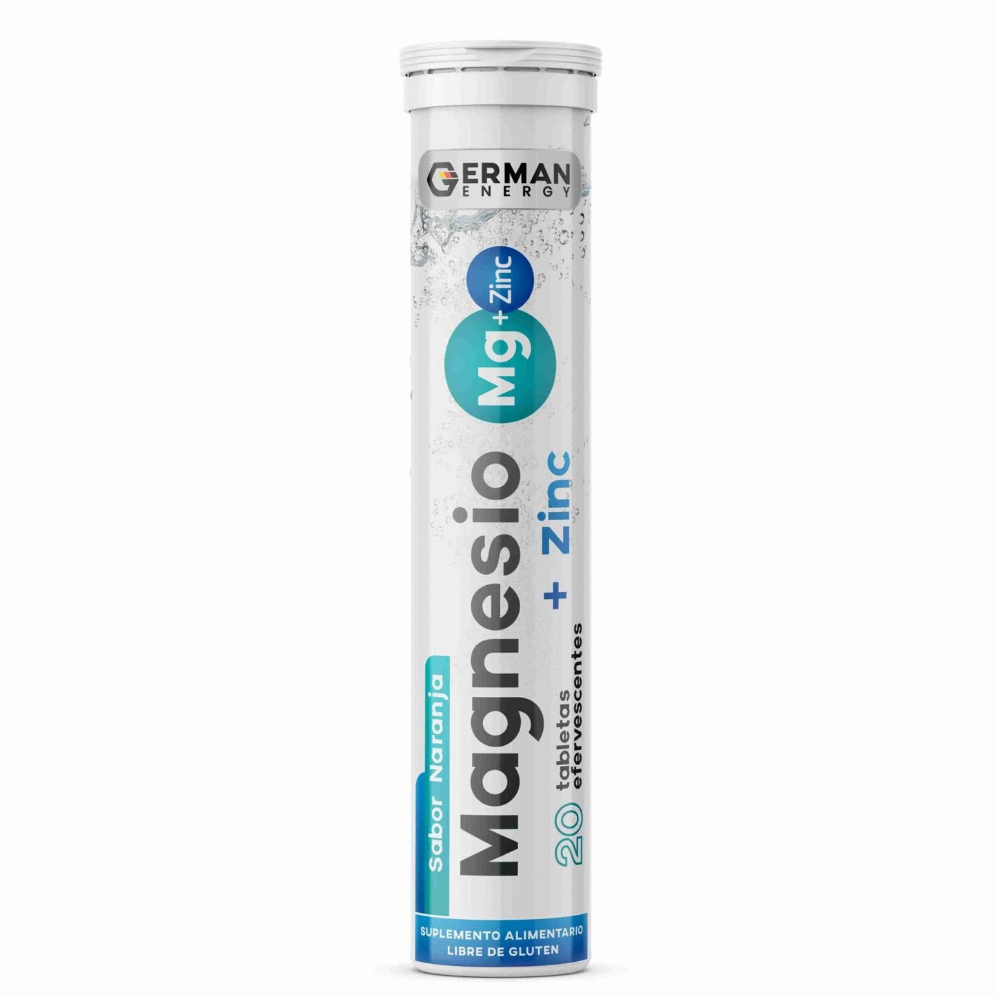 Magnesio + Zinc Sabor a Naranja  German Energy - 20 tabletas efervescentes