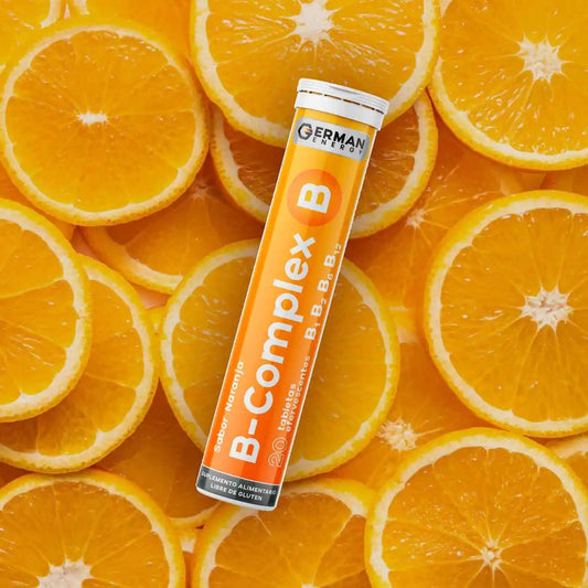 Vitamina B Complex Sabor a Naranja German Energy - 20 tabletas efervescentes