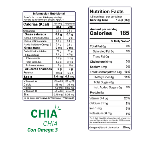 Spaghetti Chia con Omega El Dorado - 250 gr