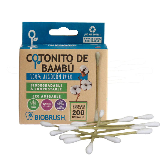 Cotonitos de Bambú  Biobrush - 200 Und